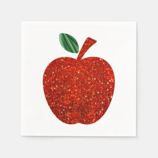 Glitzer Red Apple Napkin Serviette