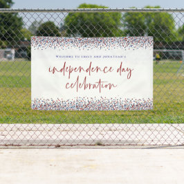 Glitzer Red Blue Willkommenstag Unabhängigkeit 4. Banner