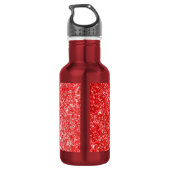 Glitzer Red Edelstahlflasche (Rückseite)