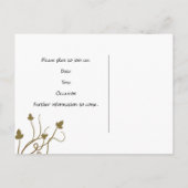 Glitzer Red Gold Music Save the Date Ankündigungspostkarte (Rückseite)