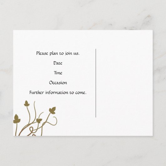 Glitzer Red Gold Music Save the Date Ankündigungspostkarte (Rückseite)