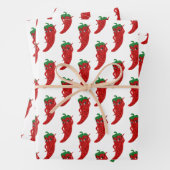 Glitzer Red Hot Pepper Diva Geschenkpapier Set (Beispiel)