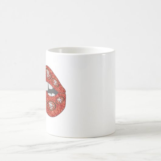 Glitzer Red Lips Tasse mit SF-Logo - Bold & Glamor (Mittel)