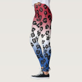 Glitzer Red White Leopard Print Leggings (Links)