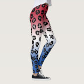 Glitzer Red White Leopard Print Leggings (Rechts)