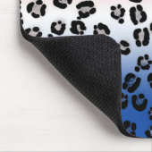 Glitzer Red White Leopard Print Mousepad (Ecke)
