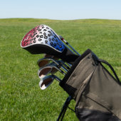 Glitzer Red White Leopard Print Personalisiert Golf Headcover (In SItu)