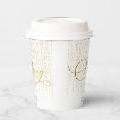 Glitzer Red White Weihnachten Pappbecher (Links)