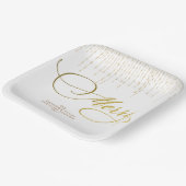 Glitzer Red White Weihnachten Pappteller (Gewinkelt)