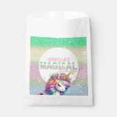 Glitzer Regenbogen Einhorn magische Papierplatte Geschenktütchen (Vorderseite)