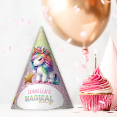 Glitzer Regenbogen einhornen magisch Partyhütchen