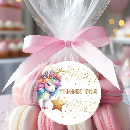 Glitzer Regenbogen Einhorngeburtstag Einladung Runder Aufkleber