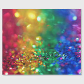 Glitzer Regenbogen Geschenkpapier (Flach)