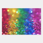 Glitzer Regenbogen Geschenkpapier Set (Vorderseite)