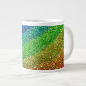 Glitzer-Regenbogen Jumbo-Tasse (Vorderseite Rechts)