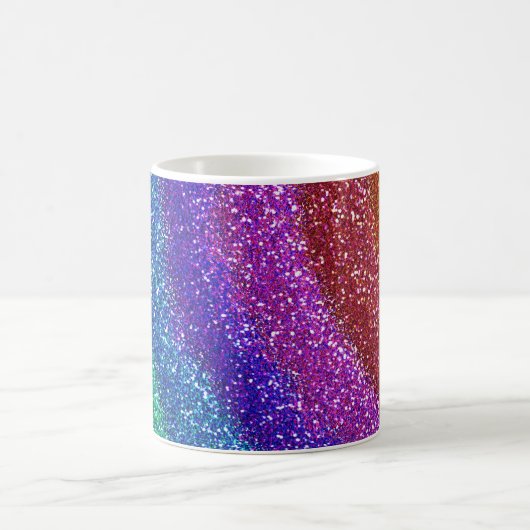 Glitzer-Regenbogen Kaffeetasse (Mittel)
