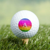 Glitzer Regenbogen Lila Gelb grün Golfball (Insitu T-Shirt)