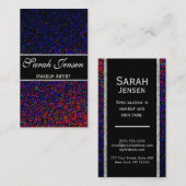 Glitzer-Regenbogen-Party Visitenkarte (Vorne/Hinten)