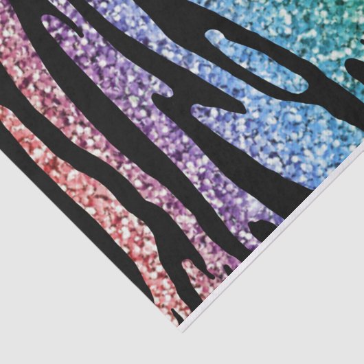 Glitzer-Regenbogen-Tiger-Streifen-Seidenpapier Seidenpapier (Ausschnitt)