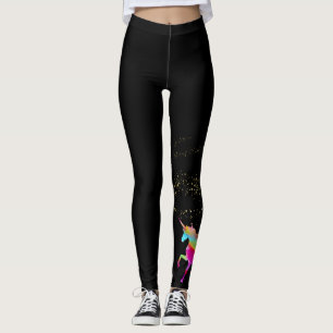 Glitzer-RegenbogenUnicorn der erwachsenen Frau Leggings