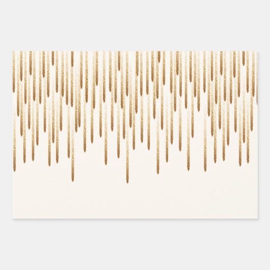 Glitzer-Regenpapier Geschenkpapier Set (Vorderseite)