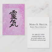 ** Glitzer Reiki Master Practitioner-Symbol Visitenkarte (Vorne/Hinten)