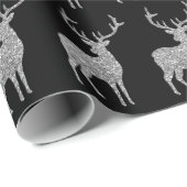 Glitzer-Rentierpapier für silberne Imitate Geschenkpapier (Rolleneckpunkt)