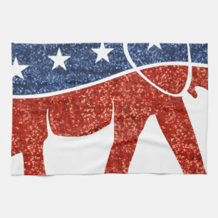 Glitzer-republikanischer Elefant Handtuch