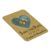 Glitzer Rings & Heart Rett Date Magnet (Rechte Seite)