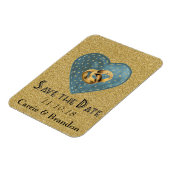 Glitzer Rings & Heart Rett Date Magnet (Linke Seite)