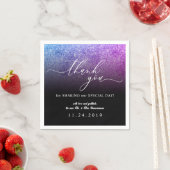 Glitzer Rosa AQUAMARINE Minimalistische Dekoration Serviette (Beispiel)