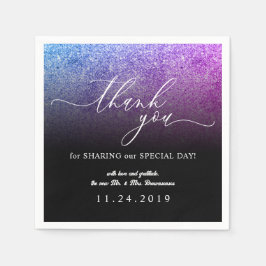 Glitzer Rosa AQUAMARINE Minimalistische Dekoration Serviette