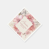 Glitzer Rosa Aquarell Abschluss Serviette (Ecke)