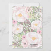 Glitzer Rosa Blumenfoto Vorlage Sweet 16 Party (Rückseite)