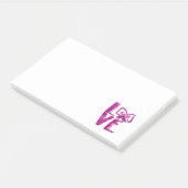 Glitzer Rosa Bugnachhinweise Post-it Klebezettel (angewinkelt)