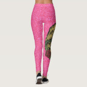 Glitzer Rosa Einhorn Leggings (Rückseite)