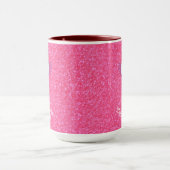 Glitzer Rosa Einhorn Tasse (Zentrum)