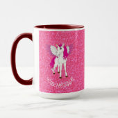 Glitzer Rosa Einhorn Tasse (Links)