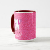 Glitzer Rosa Einhorn Tasse (Vorderseite Links)