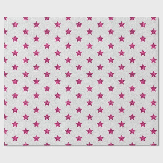 Glitzer Rosa Farblich Einfaches Design-Geschenk Geschenkpapier (Flach)