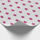 Glitzer Rosa Farblich Einfaches Design-Geschenk Geschenkpapier (Ecke)