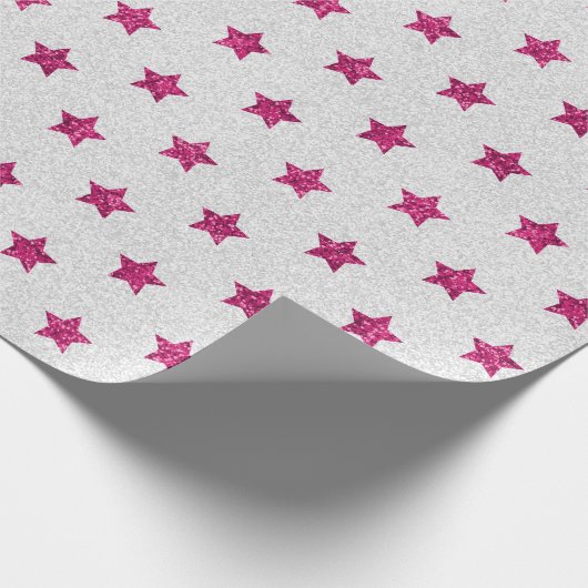 Glitzer Rosa Farblich Einfaches Design-Geschenk Geschenkpapier (Ecke)