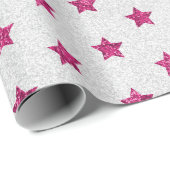 Glitzer Rosa Farblich Einfaches Design-Geschenk Geschenkpapier (Rolleneckpunkt)