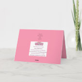 Glitzer Rosa Flamingo Feiertagskarte (Rückseite)