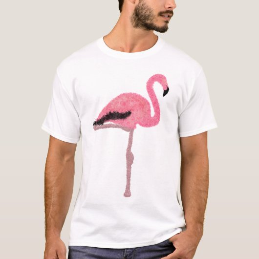Glitzer Rosa Flamingo T-Shirt (Vorderseite)