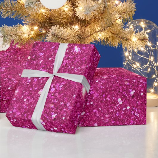 Glitzer Rosa  Geschenkpapier (Feiertage)