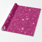 Glitzer Rosa  Geschenkpapier (Ungerollt)