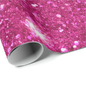 Glitzer Rosa  Geschenkpapier (Rolleneckpunkt)