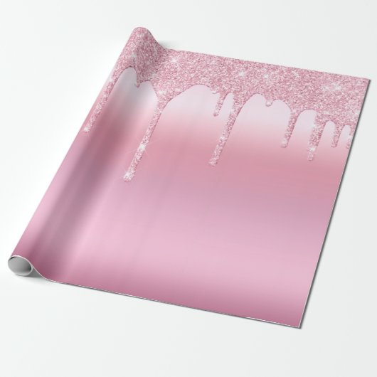 Glitzer rosa geschenkpapier (Ungerollt)