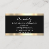 Glitzer Rosa goldfarbene Rahmen glänzend rosa Mode Visitenkarte (Rückseite)